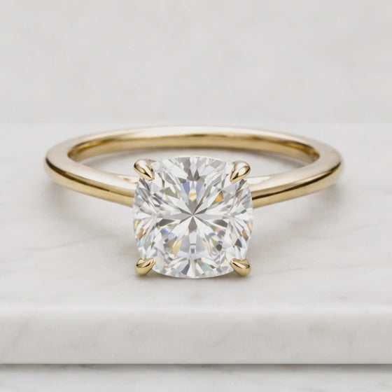 3 CT Round Cut Solitaire Engagement Ring IGI Certified Lab Grown Diamond 14K Solid Gold Classic Prong Setting Bridal Ring.
