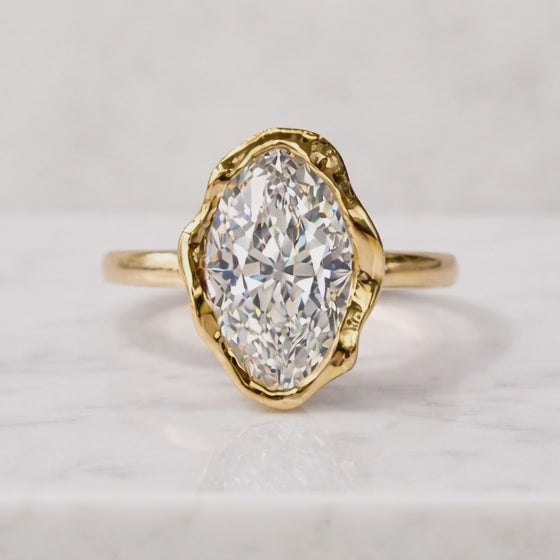 14k Solid Gold Diamond Eternity Ring: Minimalist Micro Pave Band