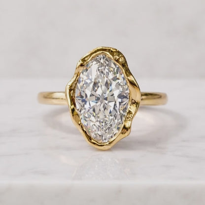 14k Solid Gold Diamond Eternity Ring: Minimalist Micro Pave Band