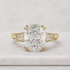 4 Carat Cushion Cut Diamond Ring Cushion Cut Moissanite Engagement Ring Hidden Halo Cushion Cut Engagement Ring Cushion Cut Solitaire Ring
