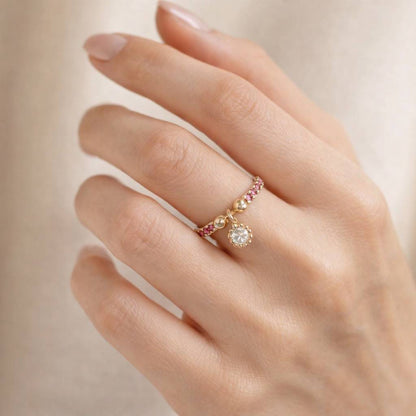 promise ring cocktail ring designer ring artisan ring custom ring ring for her luxury ring classy ring timeless ring everyday jewelry gift for women cute jewelry pink crystal ring silver band