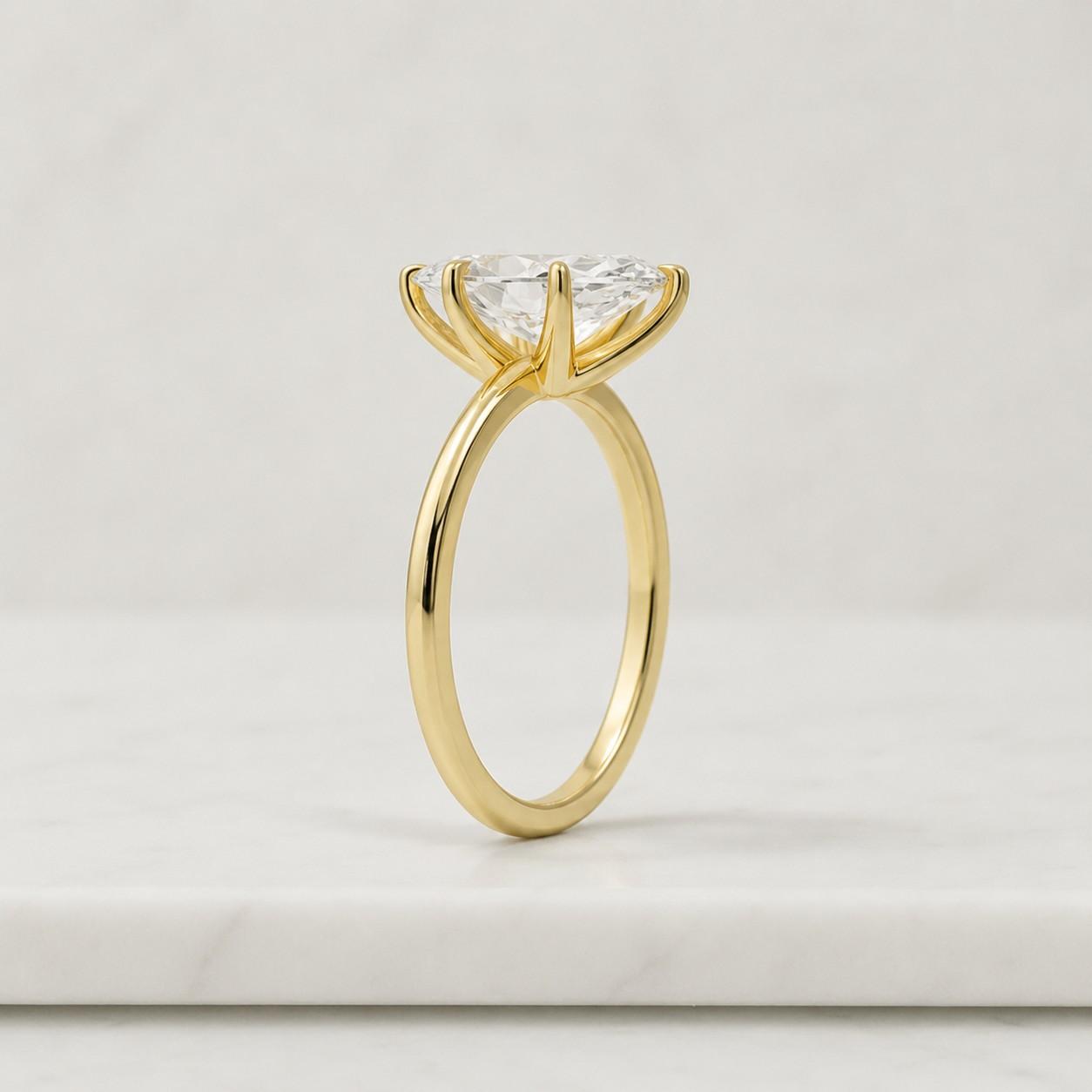 2.00 ct marquise lab grown diamond engagement ring 14k gold, igi certified ef+ color vs+ solitaire hidden halo ring, bridal jewelry gift
