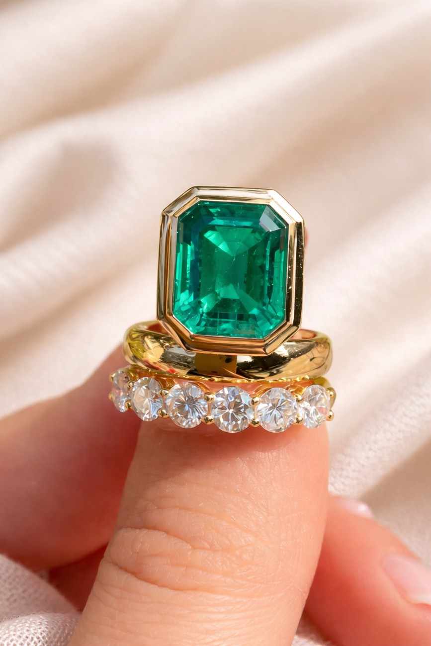 14k solid gold diamond eternity ring: minimalist micro pave band
