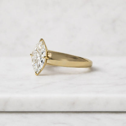 Marquise Engagement ring Gold Travel ring Unique Silver Promise ring Wedding ring Simulated diamond ring Solitaire diamond ring Gift for her
