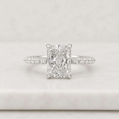 radiant cut ring radiant diamond ring radiant engagement ring rectangle diamond ring rectangular ring elongated ring square rectangle ring step cut look brilliant cut ring