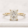 Radiant Cut Lab Grown Diamond Engagement Ring With Pave Set
