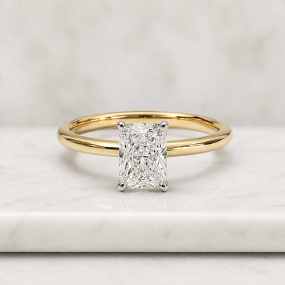 Radiant Cut Moissanite Engagement Ring, Solitaire Diamond Ring, 14K Gold Radiant Wedding Ring, Proposal Gift For Her
