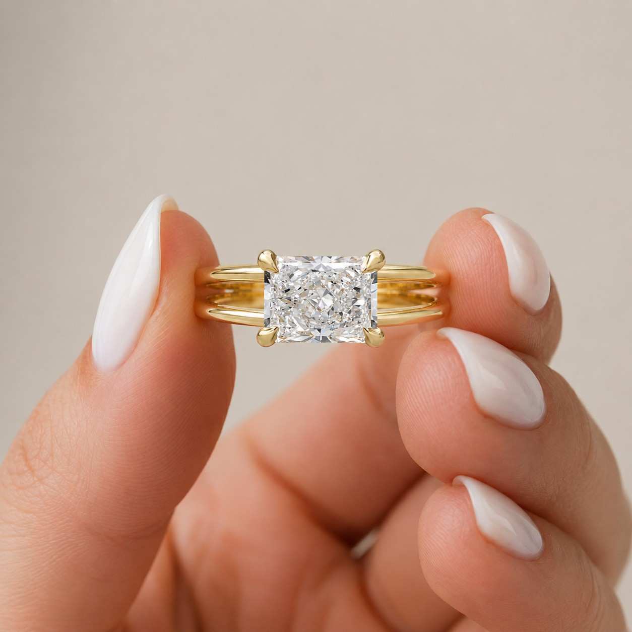 radiant cut ring square radiant ring rectangular radiant ring princess style ring square stone ring rectangular stone ring solitaire radiant four prong ring geometric ring