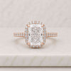 Cushion Cut Lab Grown Diamond Halo Engagement Ring