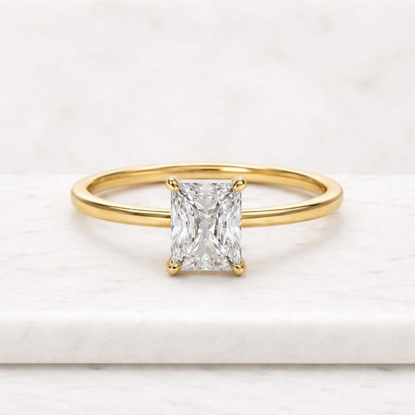 2 CT Radiant Cut Moissanite Ring, Radiant Cut Engagement Ring, Radiant Solitaire Ring 2ct Radiant Cut Solitaire Engagement Ring Promise Ring
