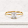 18K Radiant Cut Lab Grown Diamond Solitaire Engagement Ring