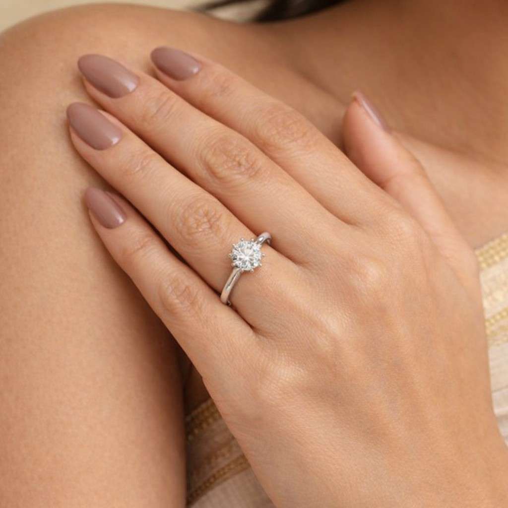 2 carat round cut lab diamond solitaire engagement ring – 14k yellow gold, igi certified