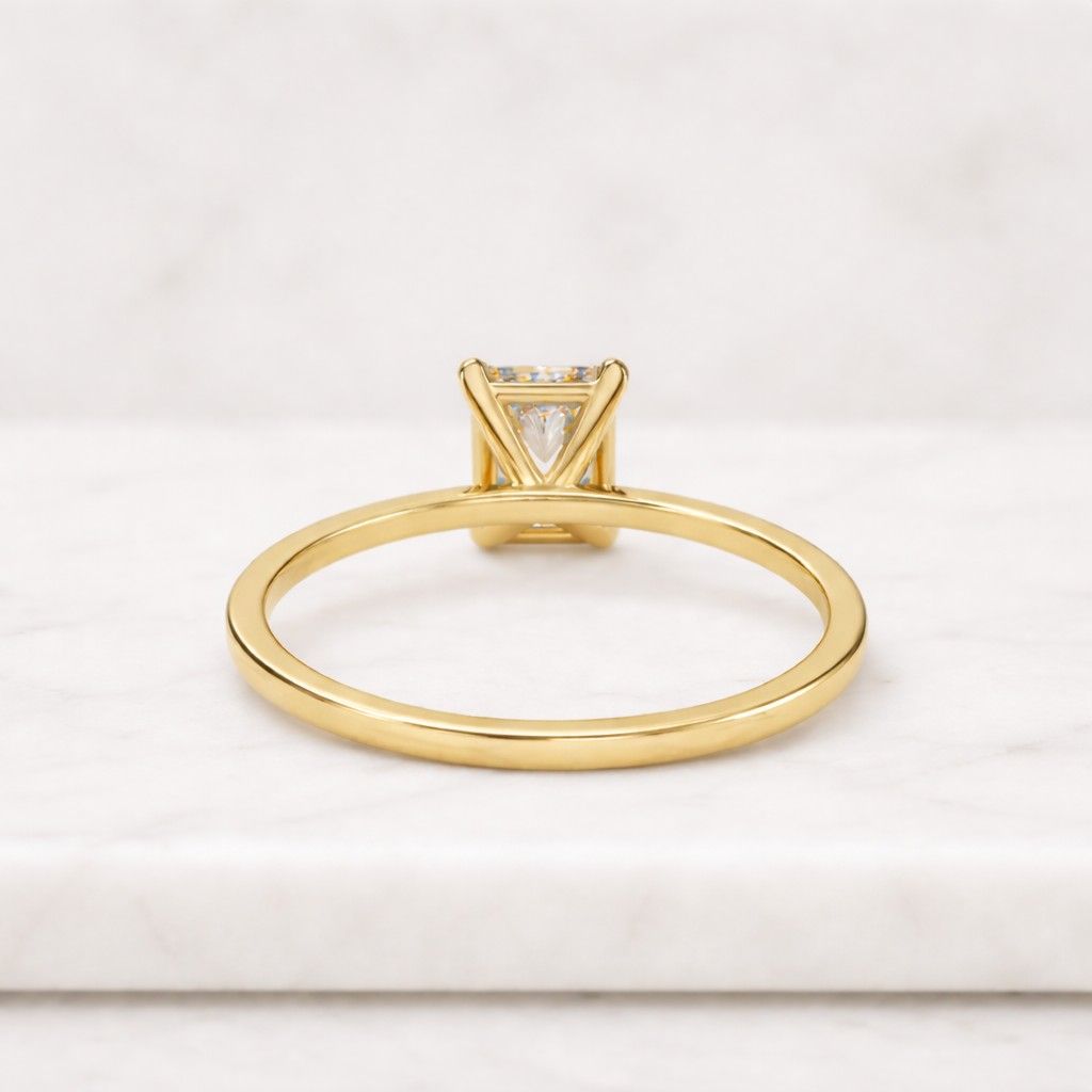 radiant cut 1 carat d color vvs1 clarity igi certified elongated radiant cut lab grown diamond solitaire engagement ring 14k gold