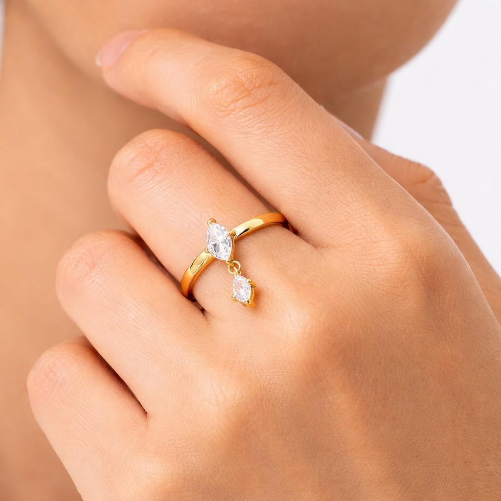 ring fashion trendy jewelry crystal jewelry clear gemstone ring bright stone ring polished jewelry chic jewelry classic ring contemporary ring lightweight ring stackable ring