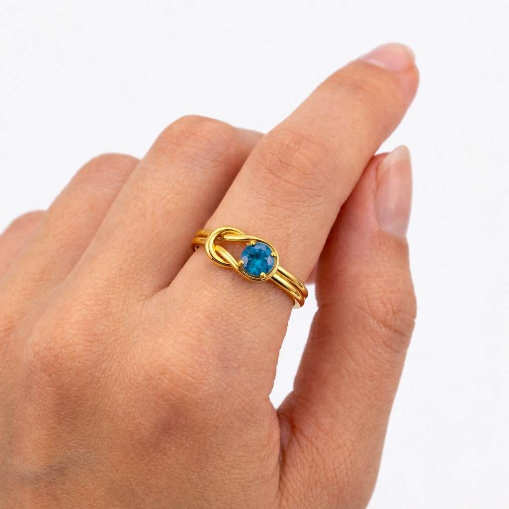 vintage aquamarine ring 14k solid gold round blue aquamarine engagement ring unique moissanite promise ring anniversary gift ring for women