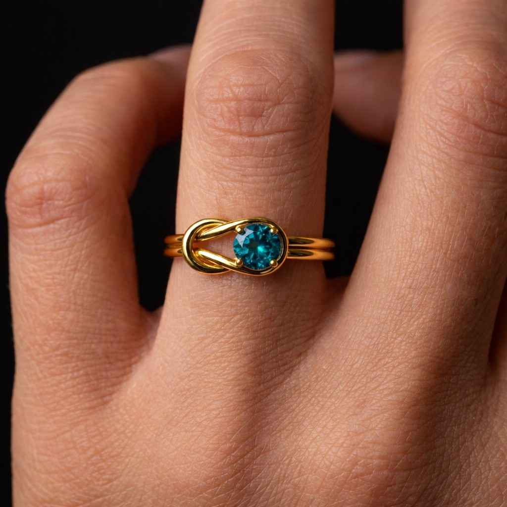 Blue Diamond Ring 14K White Gold Engagement Ring,Round Cut Halo Unique Designer Ring, Anniversary Ring ,Gift For Her,Bridal Wedding Ring
