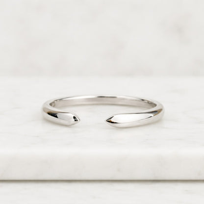 Custom Open Gap Stacking Ring Marquise Round Diamond Stackable Ring Engagement Matching Ring for Her Dainty Diamond Ring Anniversary Gift
