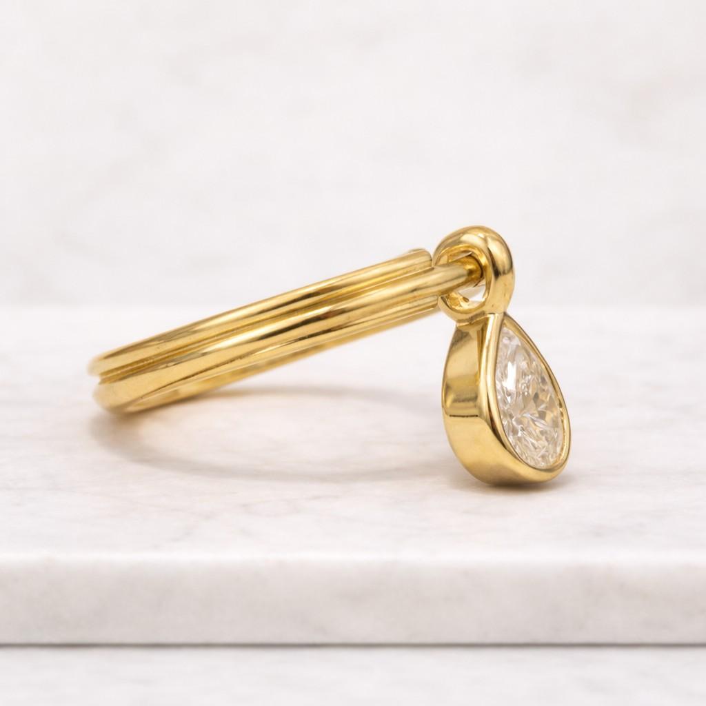 ring wire ring open band ring statement jewelry bridal jewelry engagement jewelry wedding ring modern jewelry dainty jewelry fine ring crystal ring clear stone ring