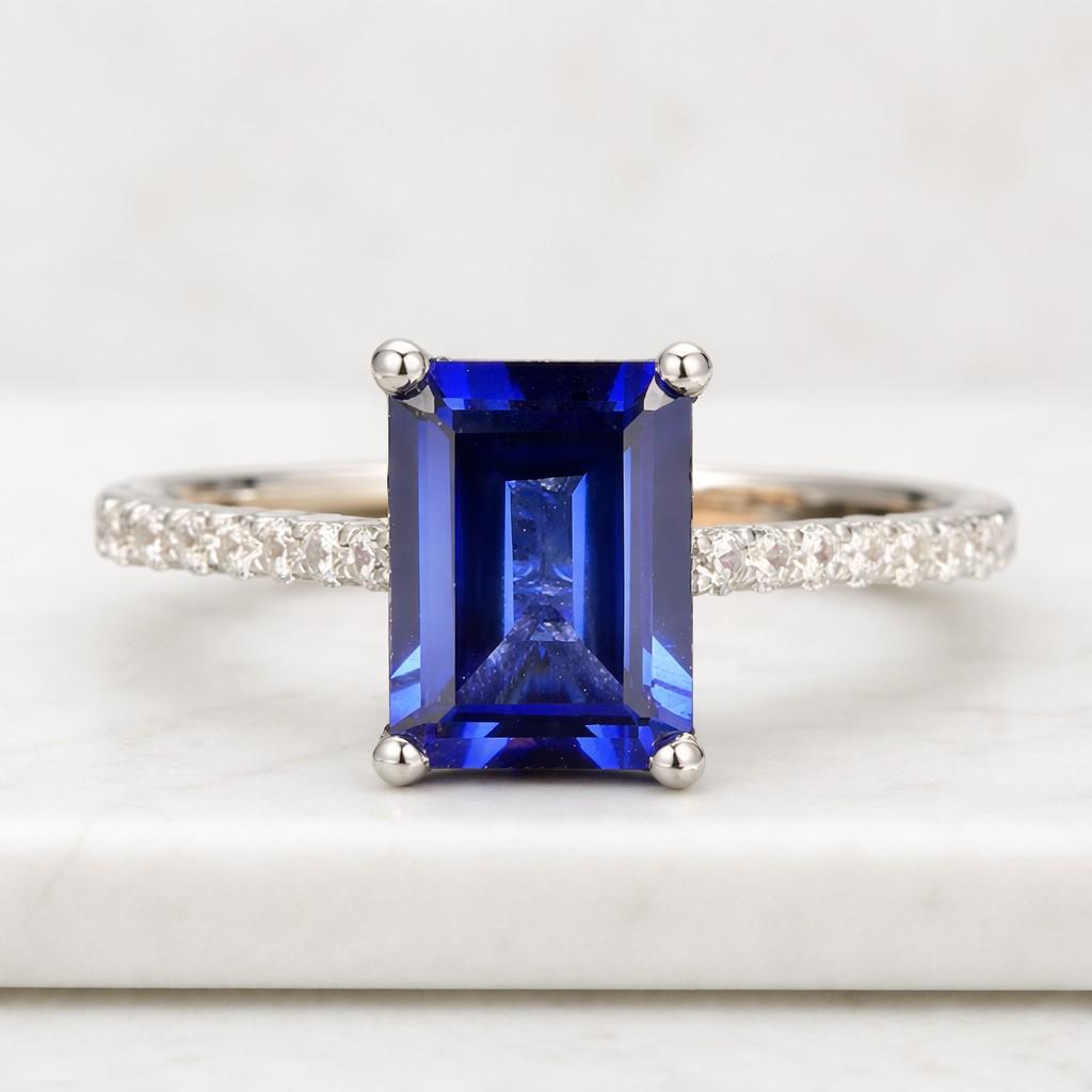 emerald cut birthstone ring, personalized gemstone ring, dainty engagement ring, promise ring, custom birthstone ring birthday gift for her

