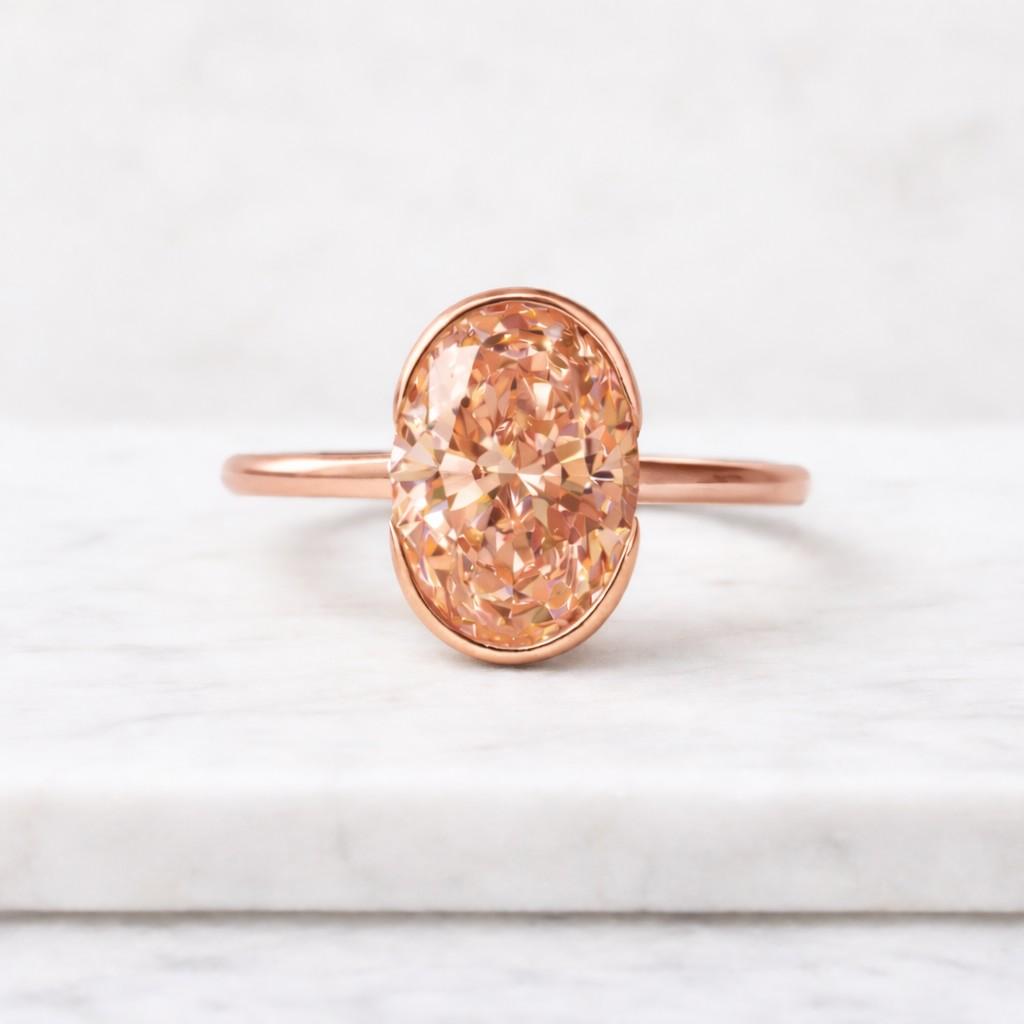 romantic ring artisan ring clean style ring luxury jewelry oval center stone modern ring gold jewelry delicate ring eye clean ring minimal ring pretty ring designer ring gift for her