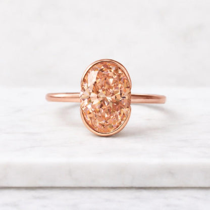 romantic ring artisan ring clean style ring luxury jewelry oval center stone modern ring gold jewelry delicate ring eye clean ring minimal ring pretty ring designer ring gift for her