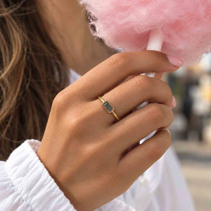 Vintage salt and pepper diamond engagement ring