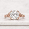 Vintage Portuguese Cut Lab Grown Diamond Engagement Ring