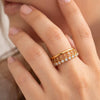 Bezel Set Diamond Dangle Ring