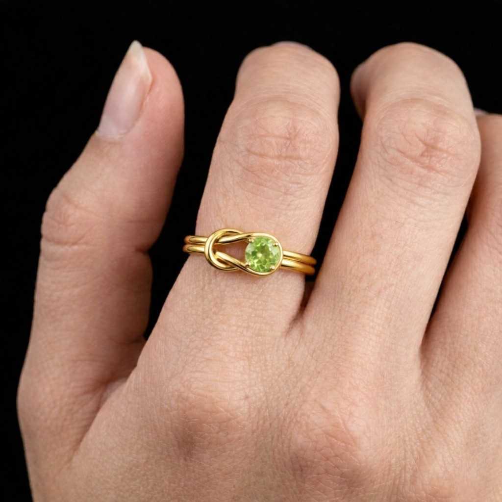 14K Gold Diamond Knot Ring, Solid Gold Love Promise Band, Stackable Friendship Jewelry Gift for Her