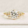 Vintage Round Cut Pave Set Diamond Cluster Ring