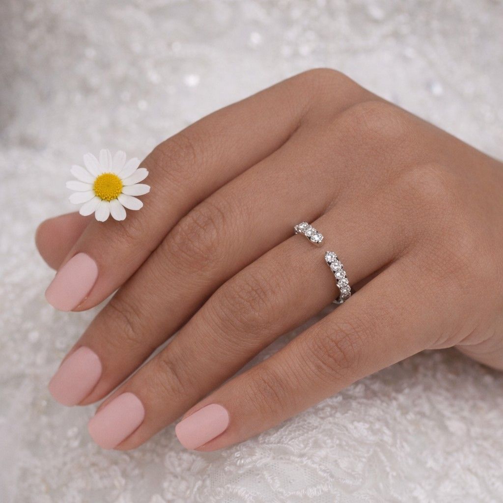 round cut lab grown diamond bezel set band for gift, round diamond open gap wedding band, 14k gold open cuff matching band for wedding gift
