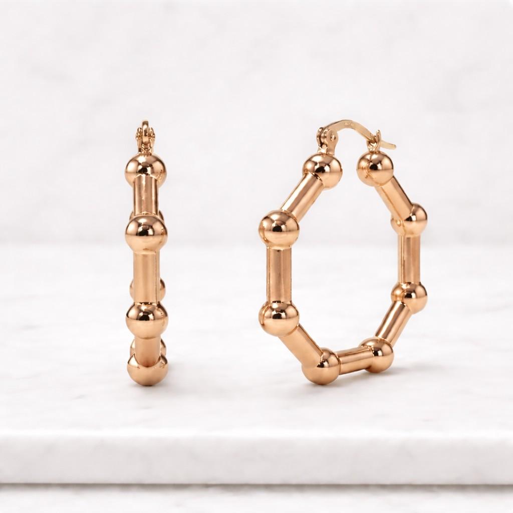 beaded hoop earrings gift for her, 14k gold mini hoop earring, lightweight and comfortable hoop bead earrings