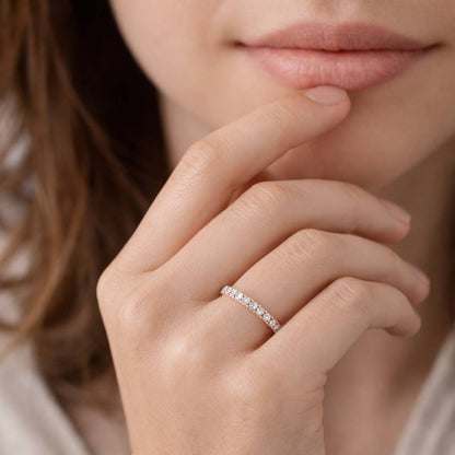 2.0mm Full Petite 0.81 ct. Diamond Eternity Band - 14K/18K White, Yellow, Rose Gold and Platinum 950, Classic Natural Diamond Eternity Band
