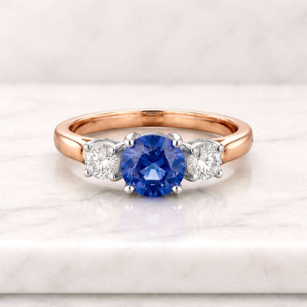 dainty round blue grey moissanite 14k solid gold engagement ring cluster moissanite anniversary wedding bands blue grey gemstone ring gift