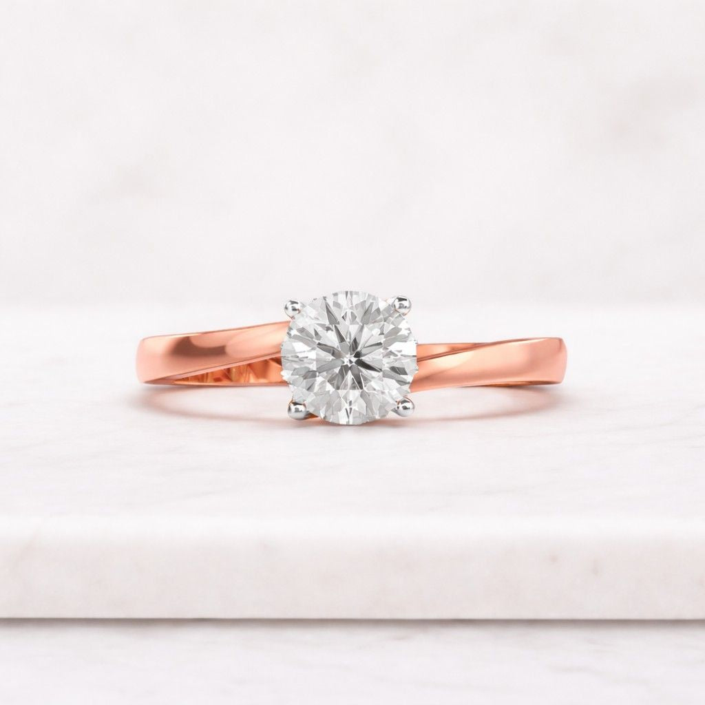 round solitaire ring cathedral ring six prong ring four prong ring plain band ring sleek ring clean design ring refined ring delicate ring petite ring comfort band ring slim ring