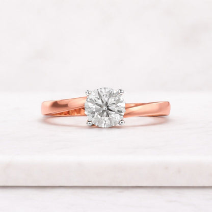 round solitaire ring cathedral ring six prong ring four prong ring plain band ring sleek ring clean design ring refined ring delicate ring petite ring comfort band ring slim ring