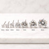 Round Cut Lab Grown Diamond Stud Earrings in 14K White Gold