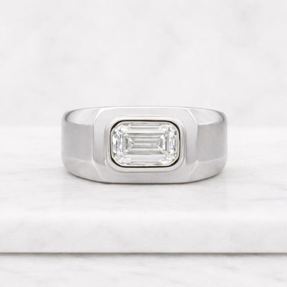 signet ring emerald ring mens ring unisex ring chunky ring bezel ring wide band ring square ring bold ring statement ring silver ring