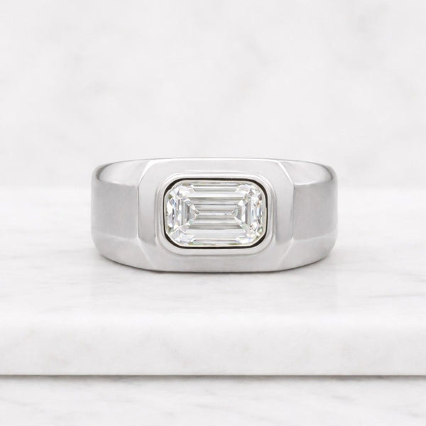 signet ring emerald ring mens ring unisex ring chunky ring bezel ring wide band ring square ring bold ring statement ring silver ring
