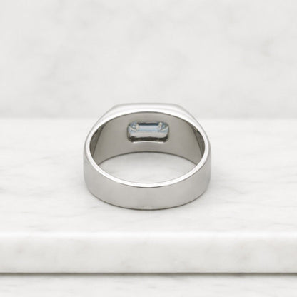 silver jewelry ring gift ring cool ring edgy ring solid ring premium ring stylish ring stackable ring rectangle ring octagon ring iced ring luxury jewelry ring