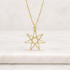 7 Pointed Sacred Geometry Star Pendant Necklace