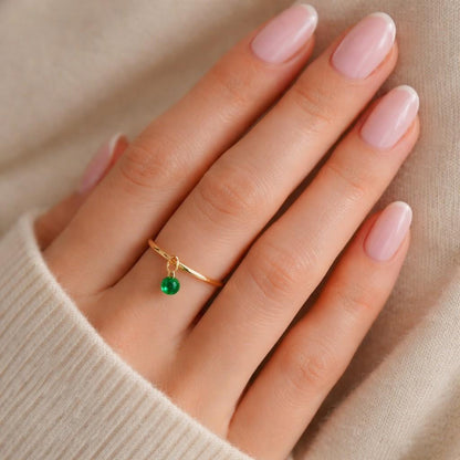 simple jewelry modern jewelry gold band ring fine ring small ring gemstone charm ring birthstone jewelry women jewelry gift for her ring
