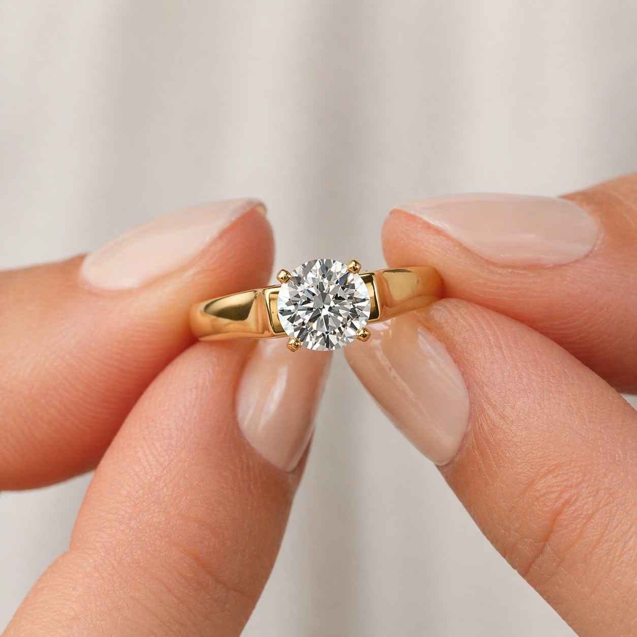 round solitaire ring, wedding ring, engagement ring, anniversary ring, diamond ring, cubic zirconia ring, statement ring, gift for wife
