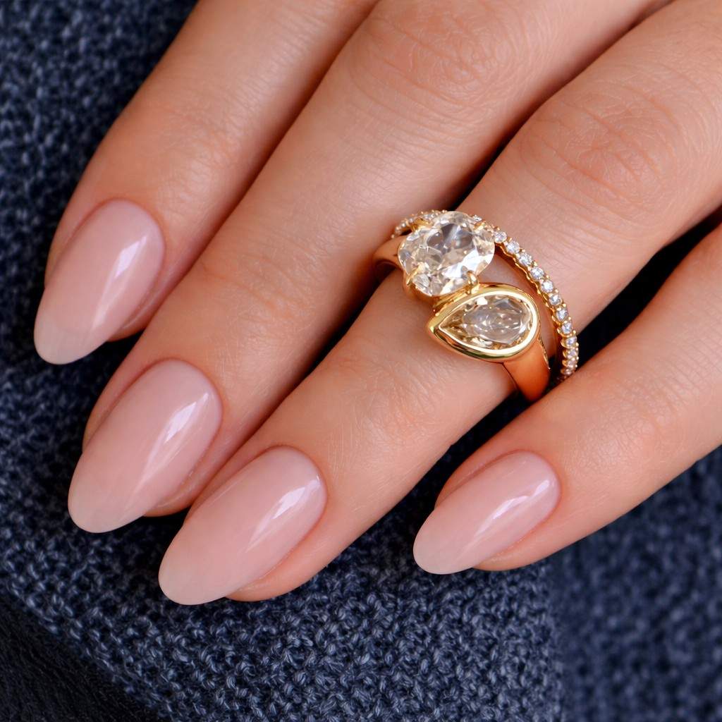 simulated diamond forever ring wedding gemstone engagement gemstone oval crystal pear crystal luxe gemstone stone jewelry