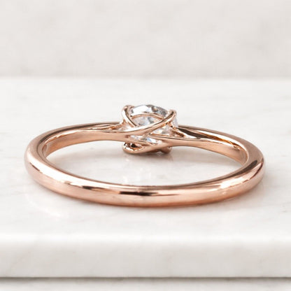 2 CT Cushion Cut Colorless Moissanite Engagement Ring, Solitaire Ring, 14K Solid Yellow Gold Wedding Ring, Elegant Cushion Solitaire Ring