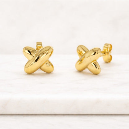 smooth gold studs minimal gold earrings sculpted earrings puffy earrings dome earrings artistic earrings statement jewelry