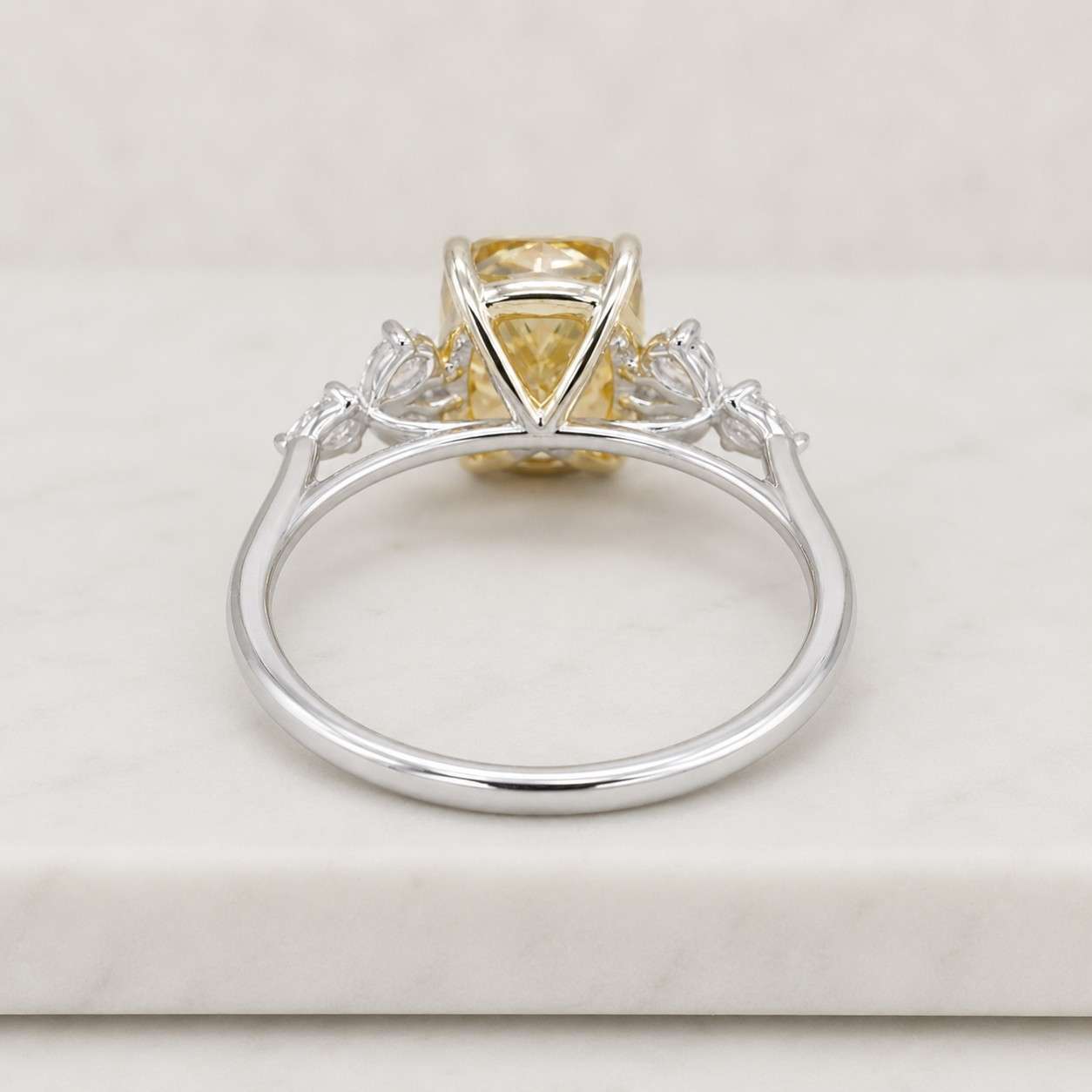 solid platinum ring sterling band 925 jewelry white metal ring yellow gold setting rose gold setting mixed metal ring two tone ring gold prongs silver prongs platinum setting luxury band