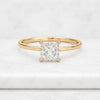 14k Princess Cut Lab Grown Diamond Solitaire Engagement Ring