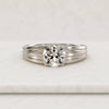 Round Cut Lab Grown Diamond Solitaire Engagement Band