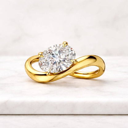 solitaire ring gold ring infinity ring swirl ring twist ring oval ring statement ring women ring promise ring bridal ring fine jewelry luxury ring elegant ring